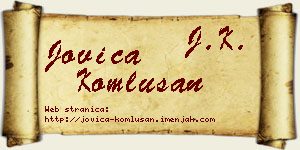 Jovica Komlušan vizit kartica